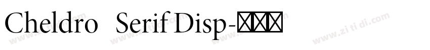 Cheldro   Serif Disp字体转换